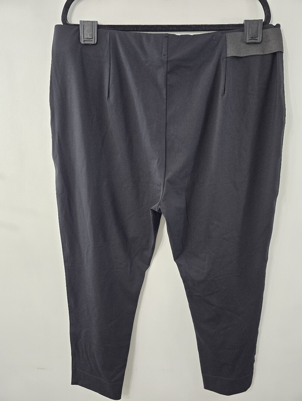 ADAY Turn It Up A Day Tapered Solid Black Techcore Tech Jersey Knit Trouser Pant - Picture 12 of 15